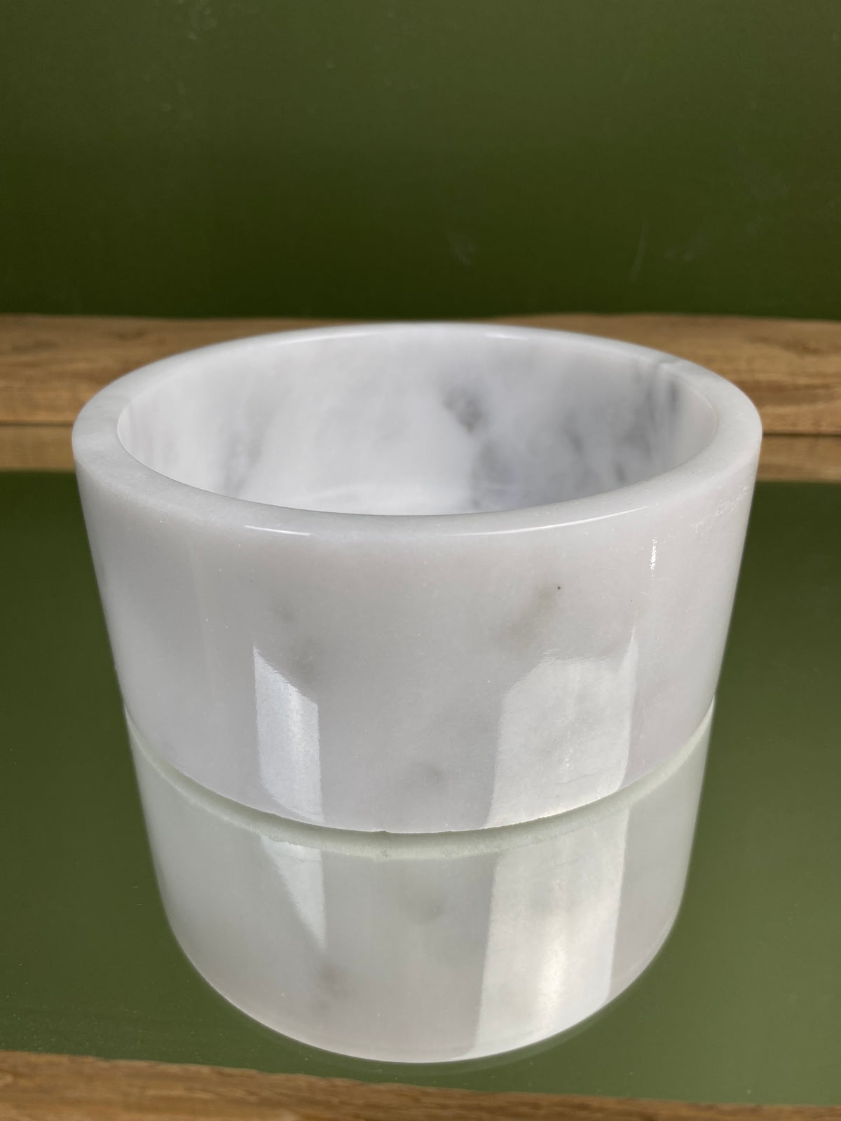 White Marble Pet Water Bowl