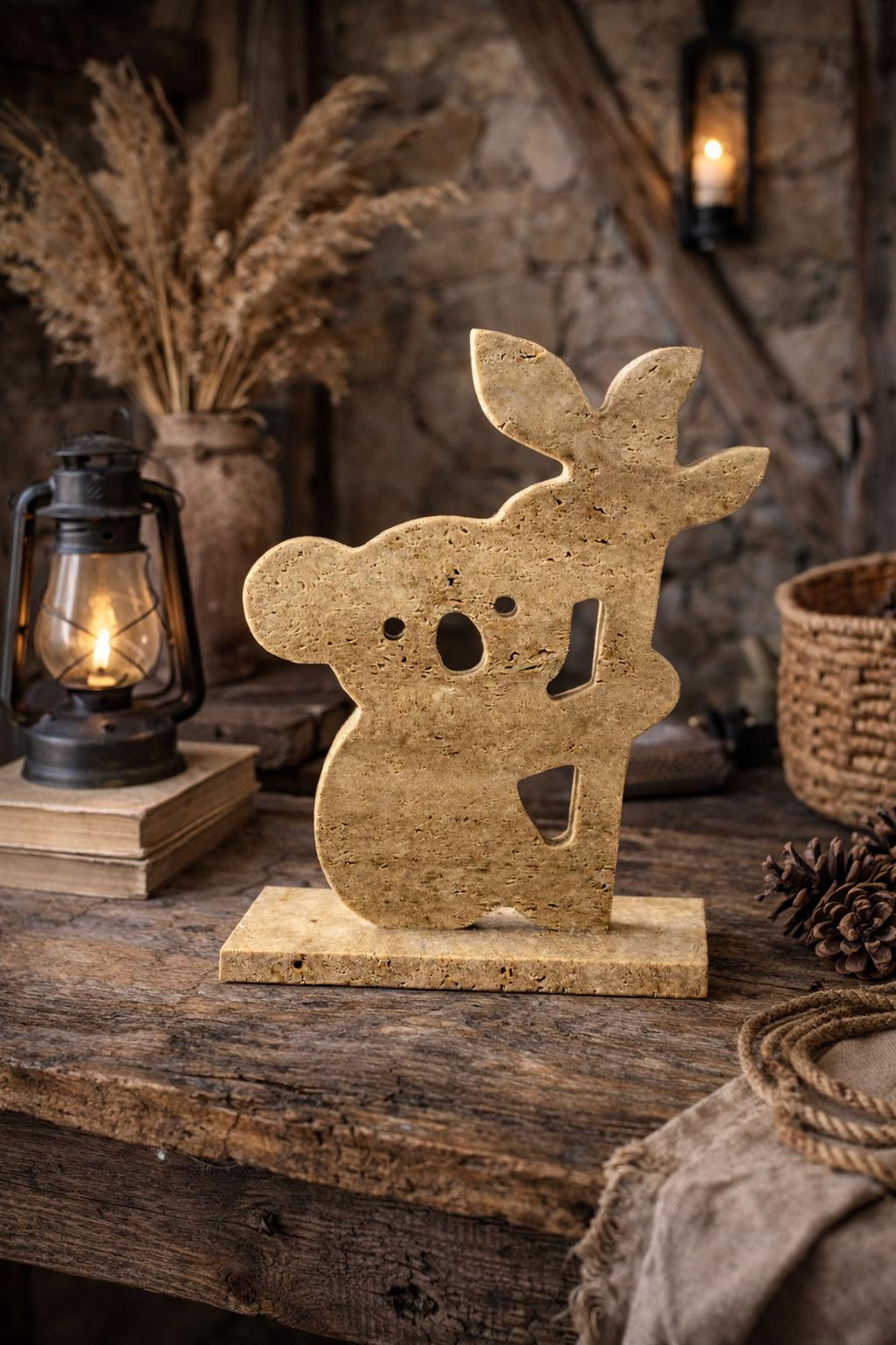 Travertine Koala Sculpture