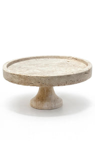 Travertine Pedestal Cake Stand