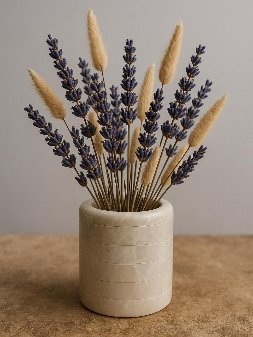 Cylinder Travertine Vase