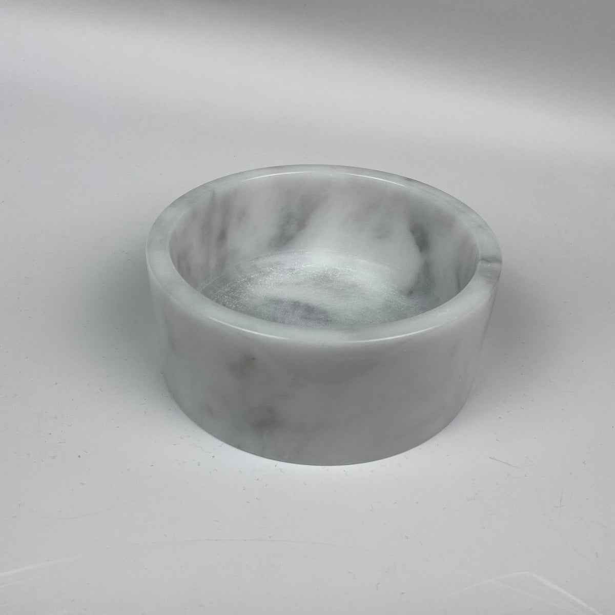 White Marble Pet Water Bowl
