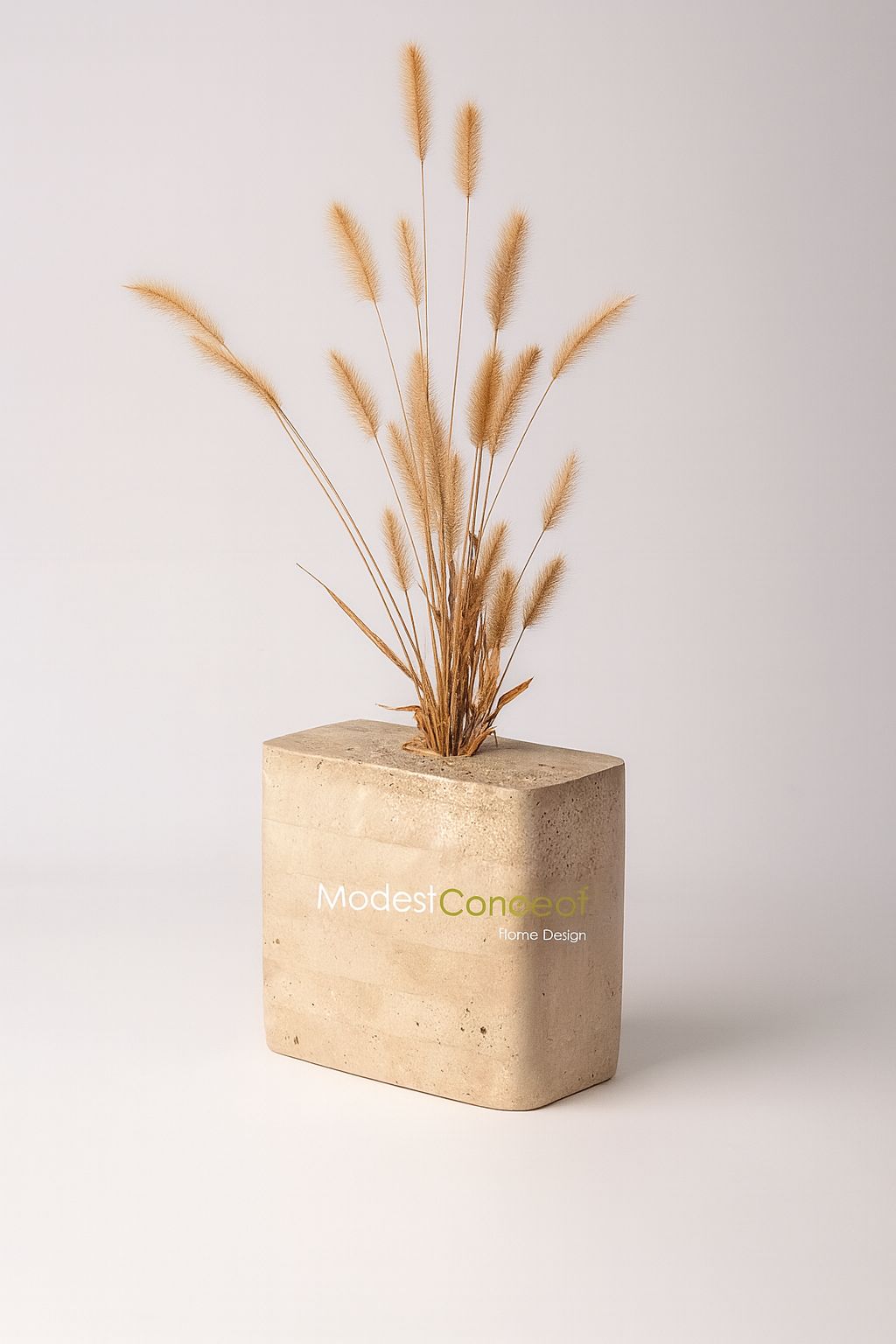 Travertine Block Vase