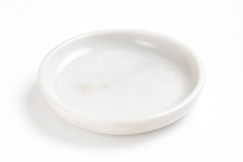 White Marble Shallow Bowl