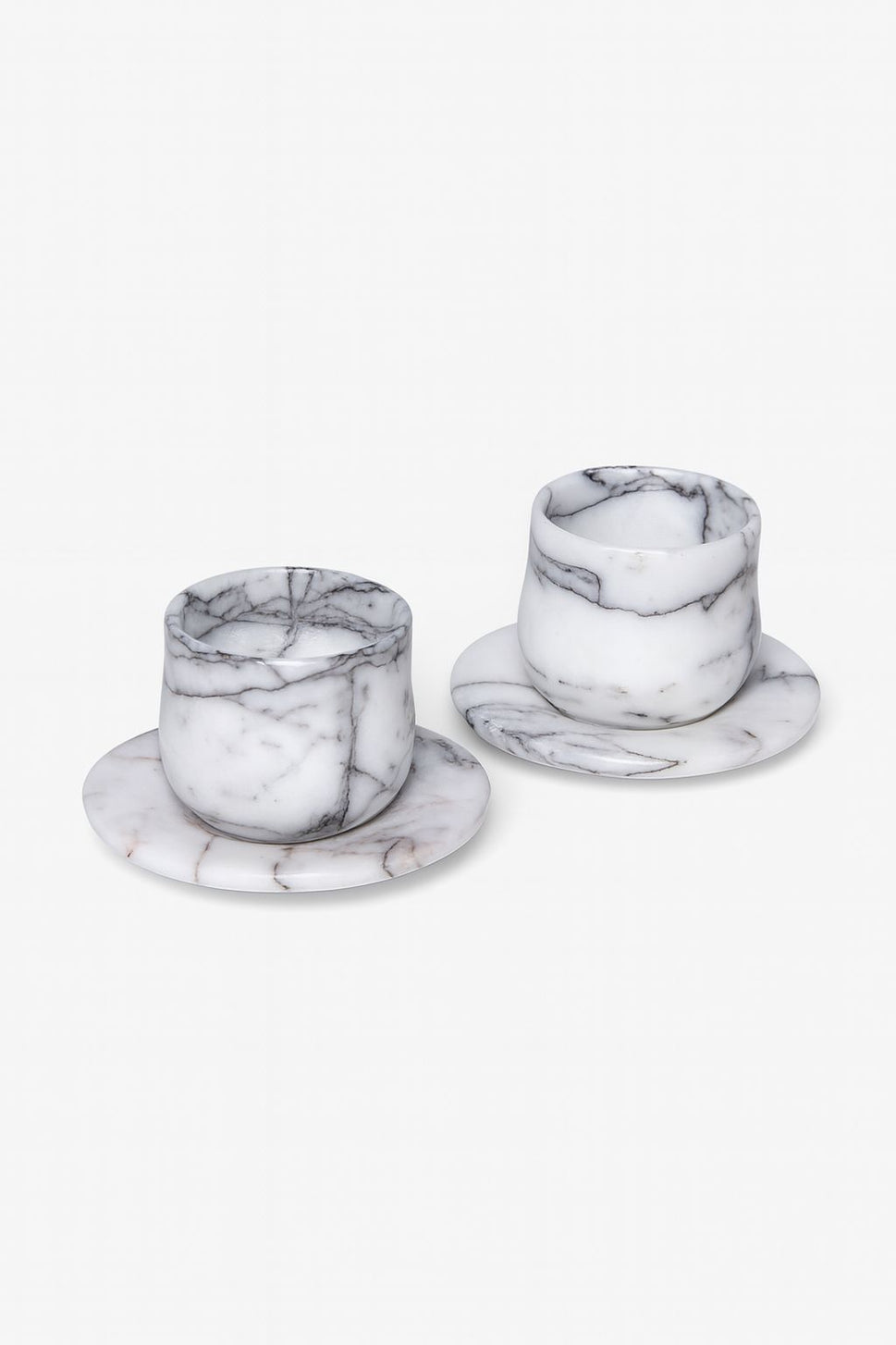 Marble Espresso Cup and Saucer Set of 2