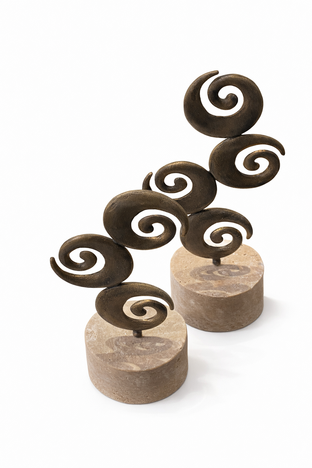 Brass Spiral Tree Sculpture