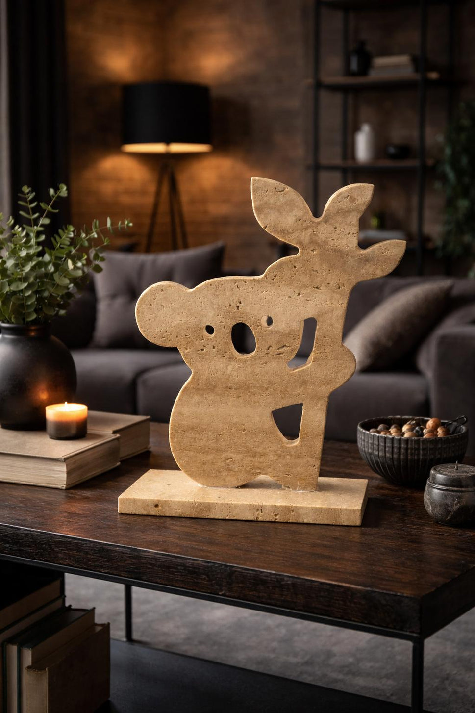 Travertine Koala Sculpture