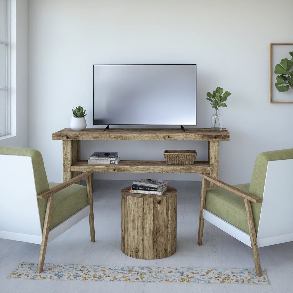 Rustic Entryway Wooden Tv Stand - Farmhouse Media Console