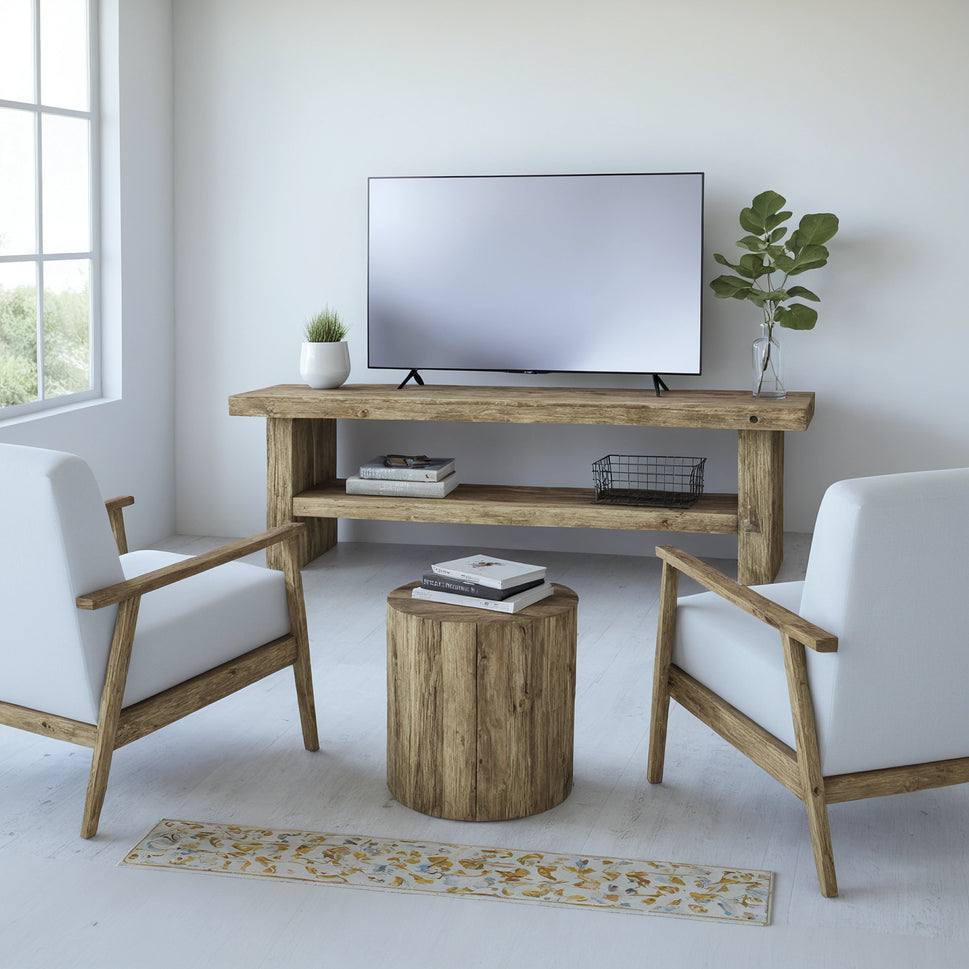 Rustic Entryway Wooden Tv Stand - Farmhouse Media Console