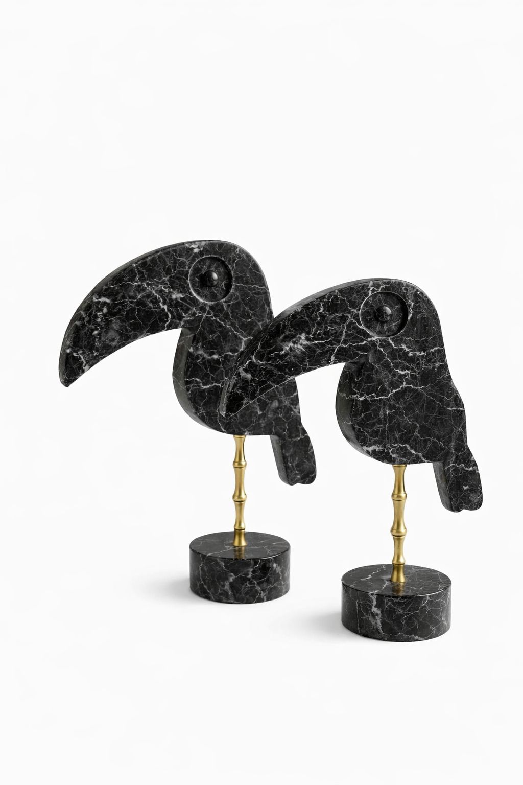Black Marble Toucan Sculpture
