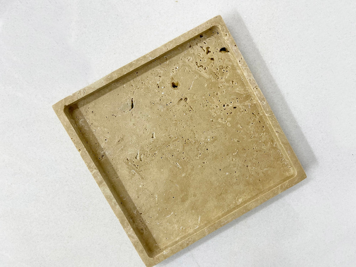 Square Travertine Tray