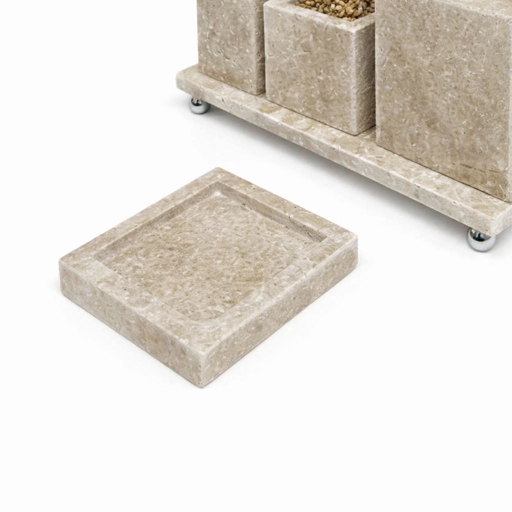 Square Travertine Tray