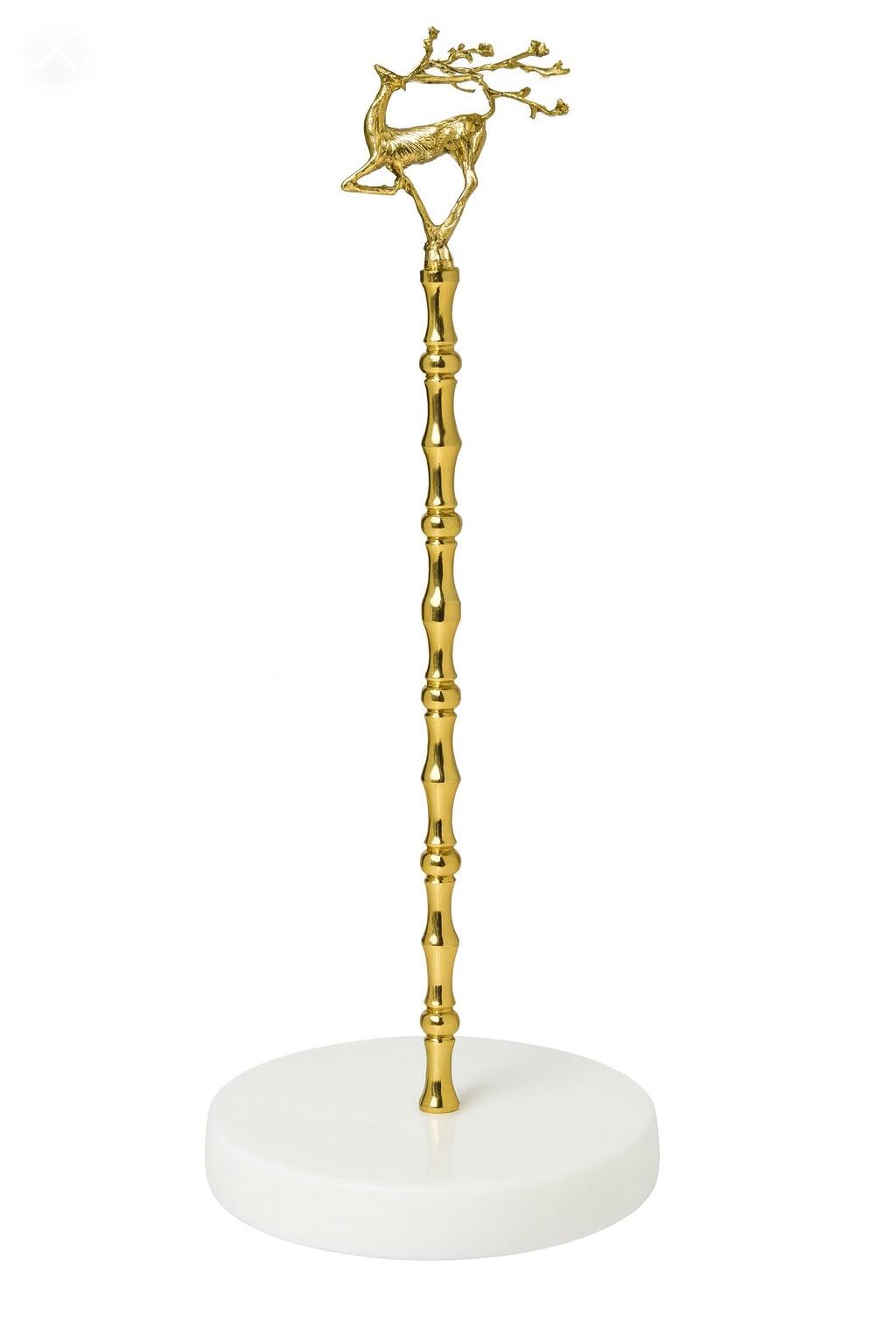 Brass and Stone Paper Towel Holder