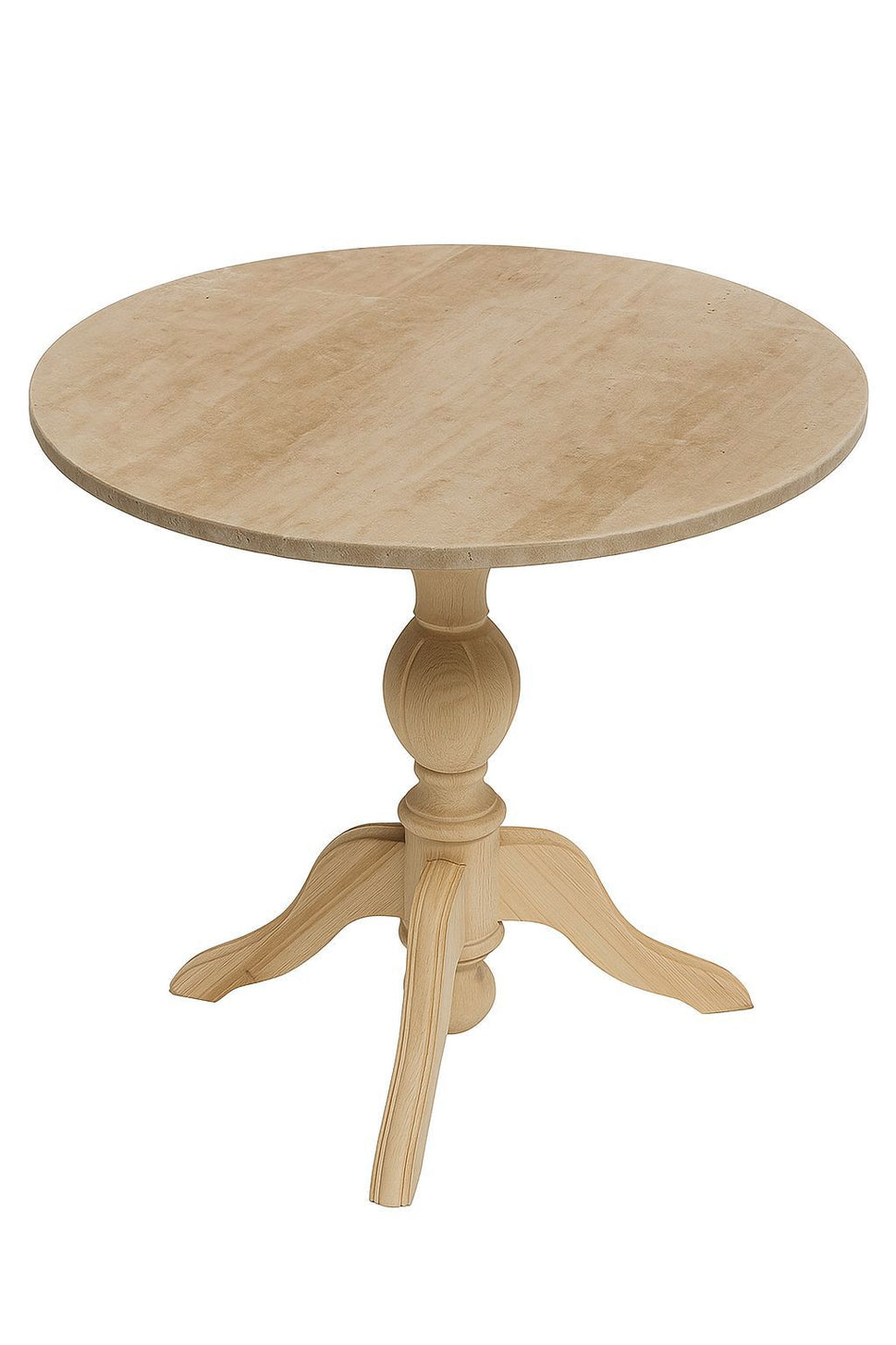 Classic Travertine Pedestal Side Table