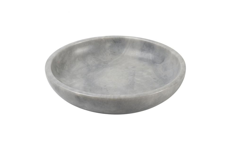 Grey Marble Shallow Bowl