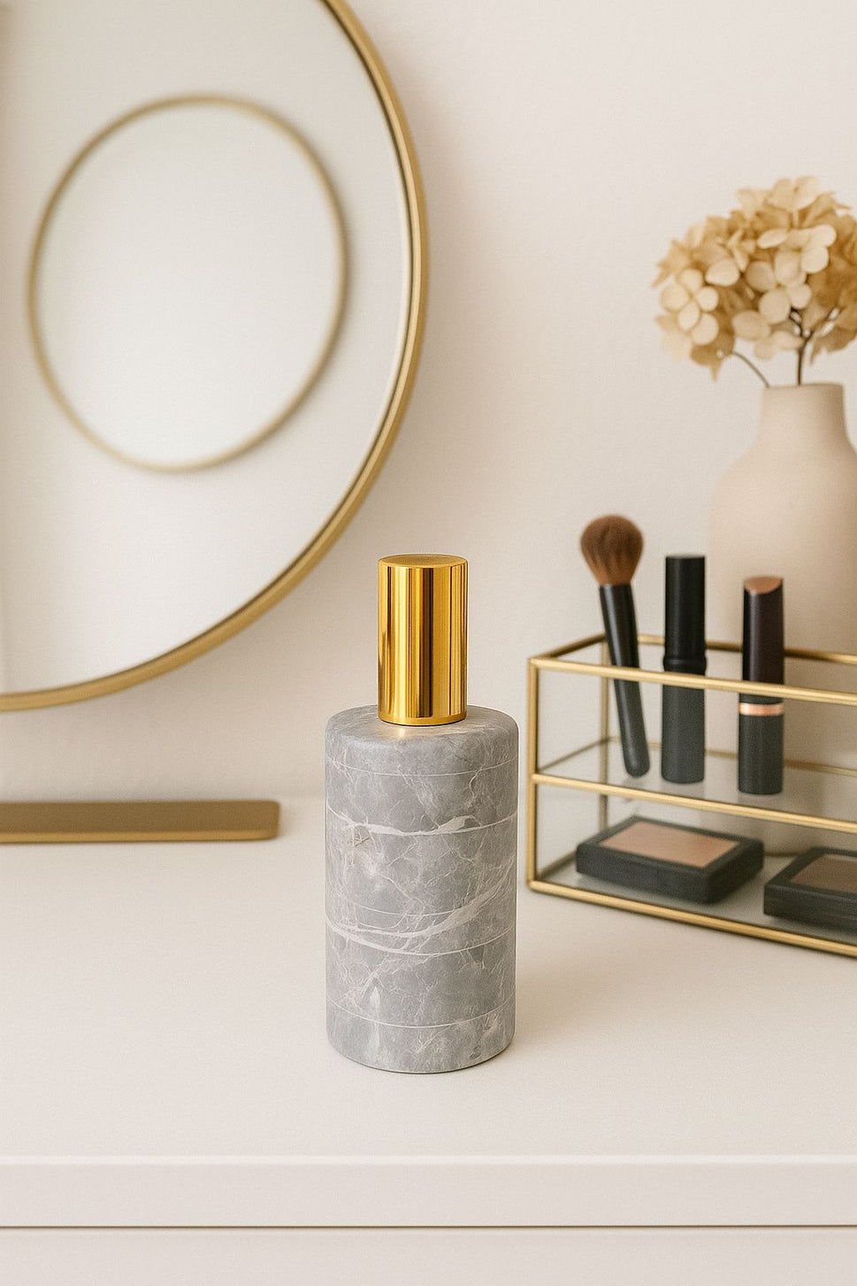 Grey Marble Refillable Perfume Bottle