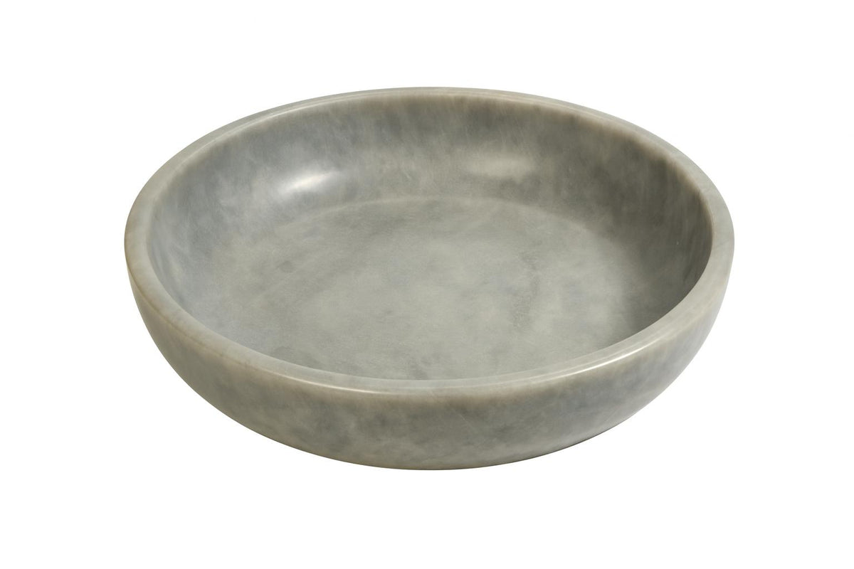 Grey Marble Shallow Bowl
