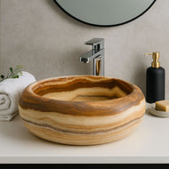Banded Onyx Vessel Sink