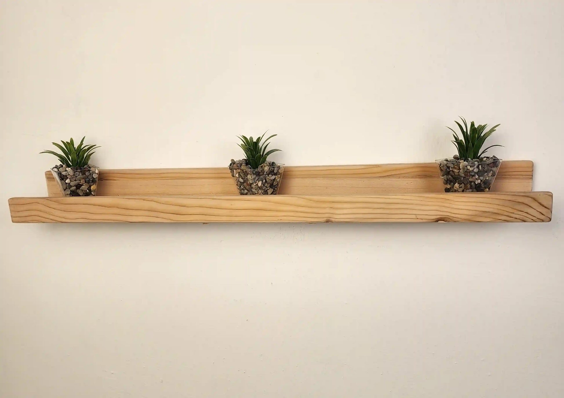 Picture Ledge Shelf, Farmhouse Floating Shelf with Metal Brackets - Custom Size Shelves