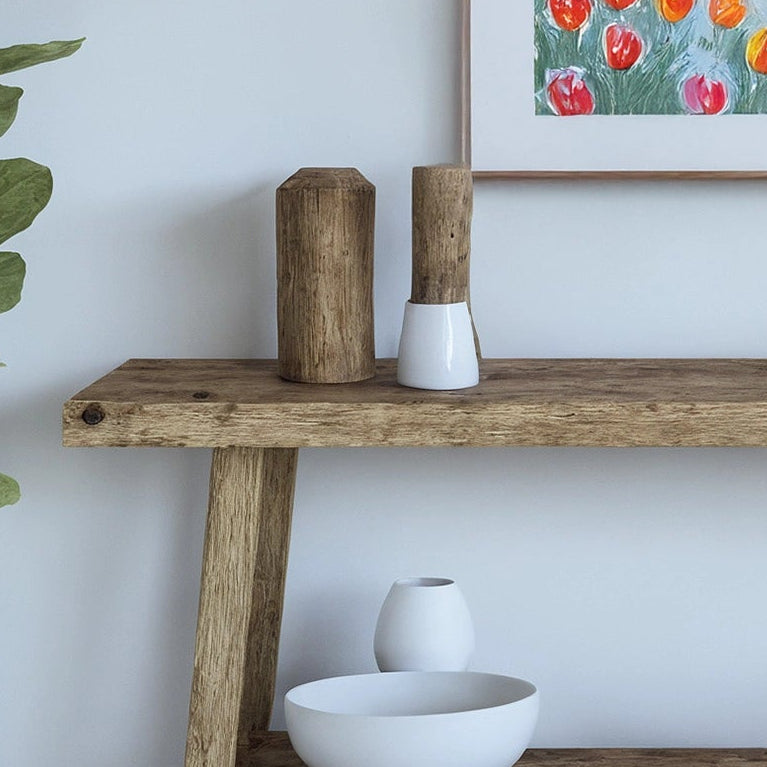 Driftwood Style Console Table - Rustic Entryway Live Edge