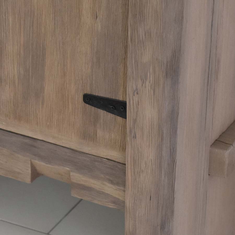 Rustikaler Badezimmer-Waschtisch mit Einzel- oder Doppelwaschbecken – Massivholzkante