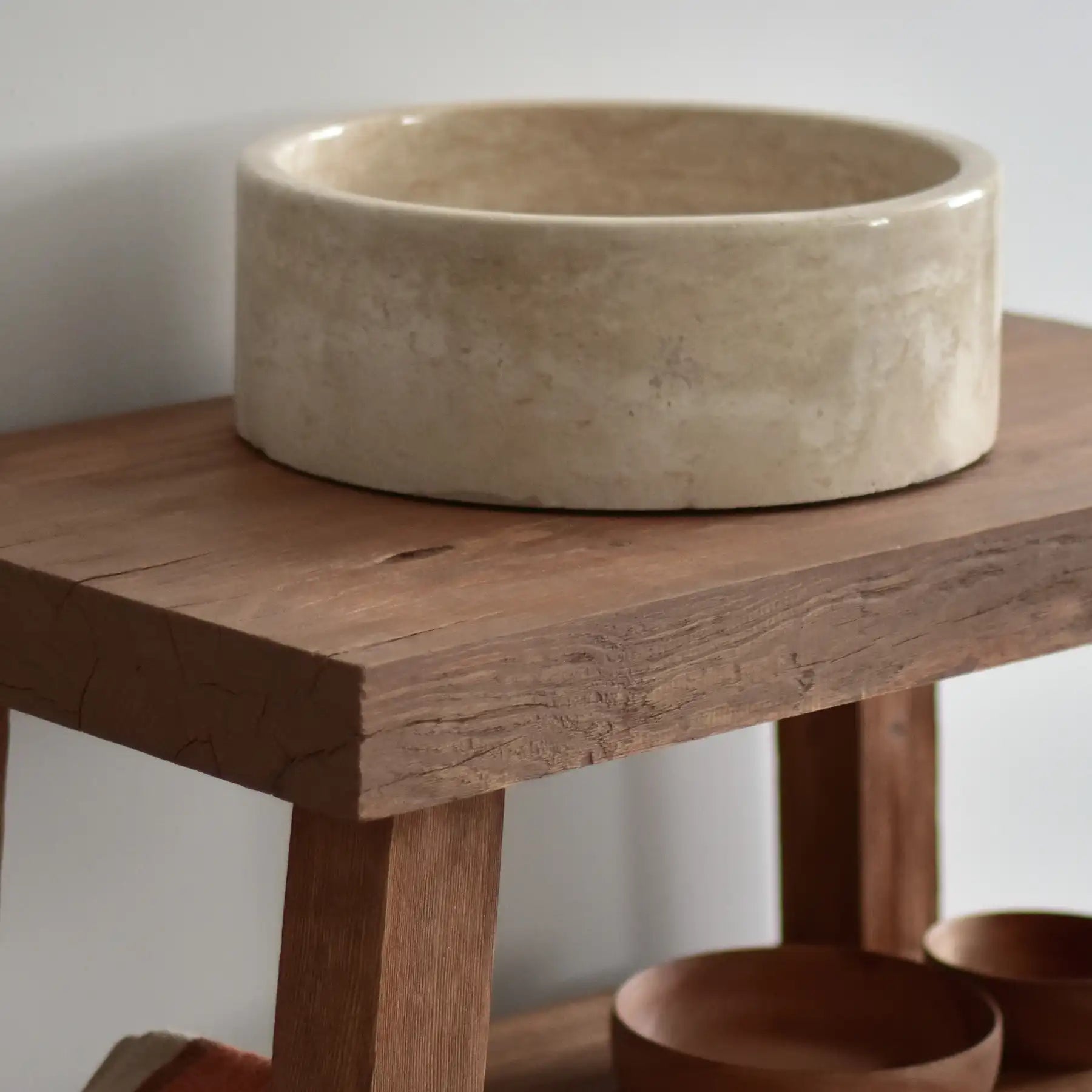 Rustic Bathroom Vanities - Farmhouse Narrow Live Edge Wood Vanity