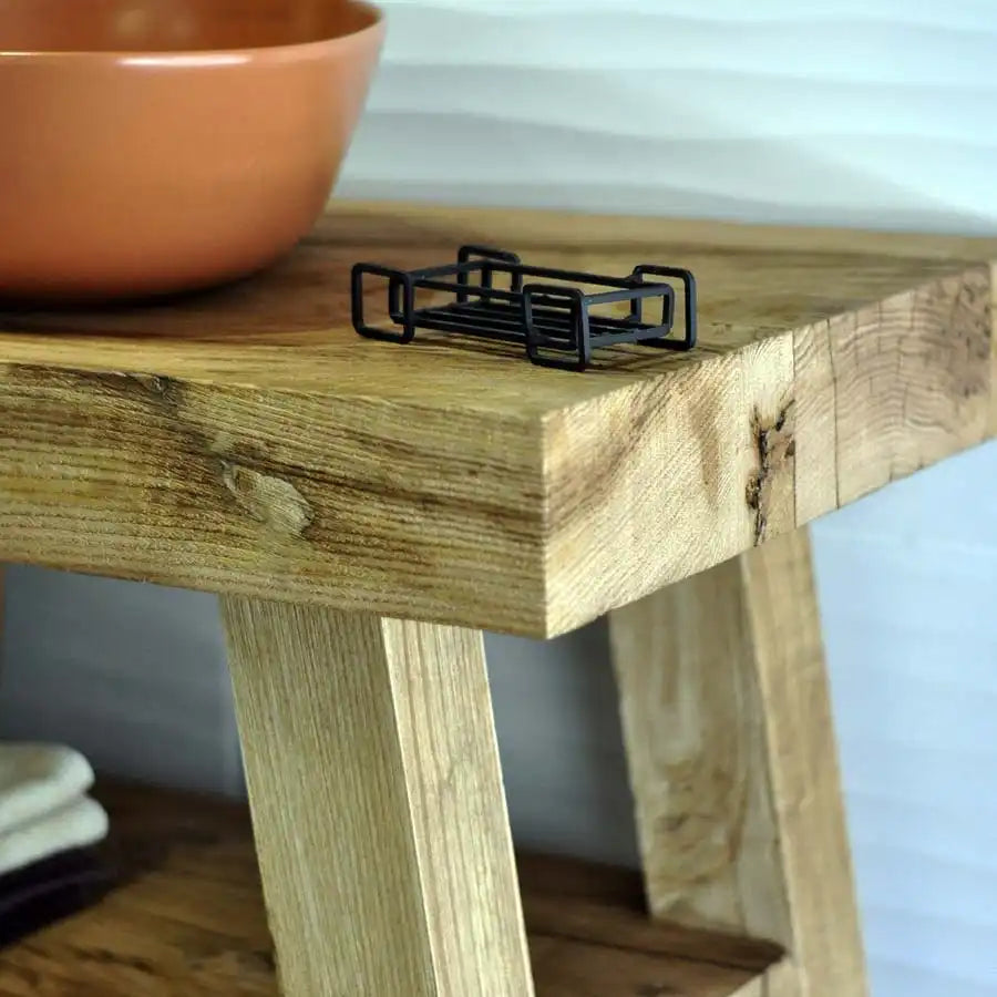 Rustic Bathroom Single or Double Sinks Vanity - Narrow Live Edge Wood