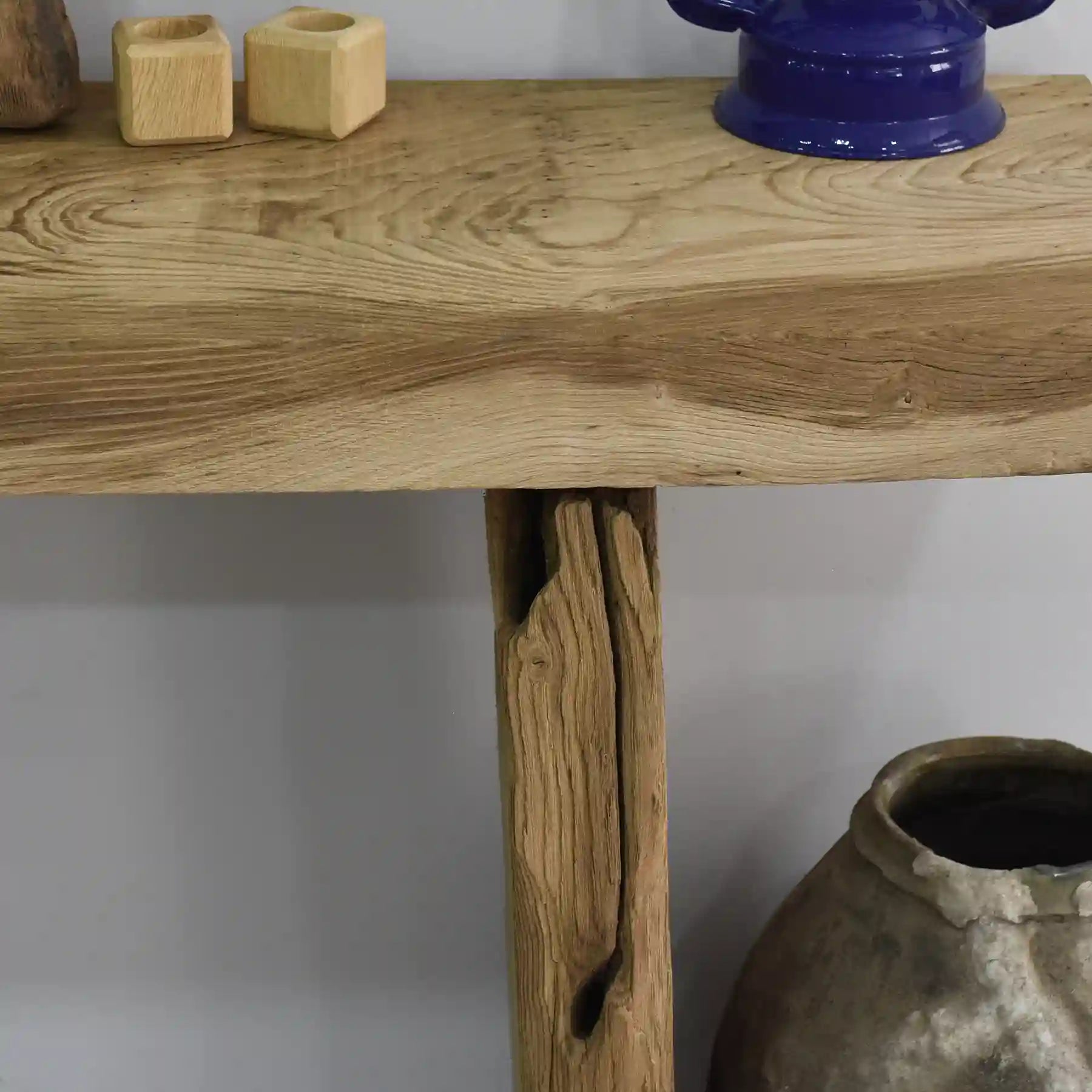 Rustic Entryway Wooden Console Table - Live Edge Wood Dresser