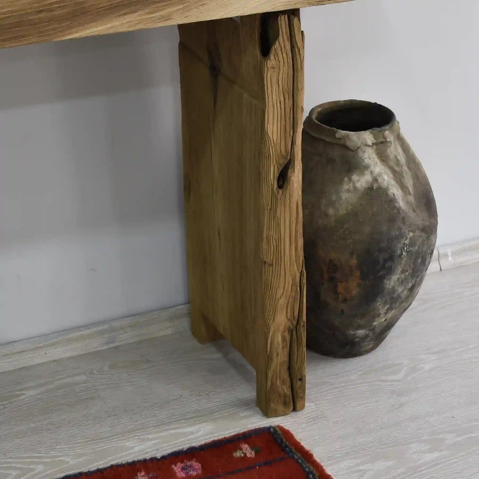 Rustic Entryway Wooden Console Table - Live Edge Wood Dresser