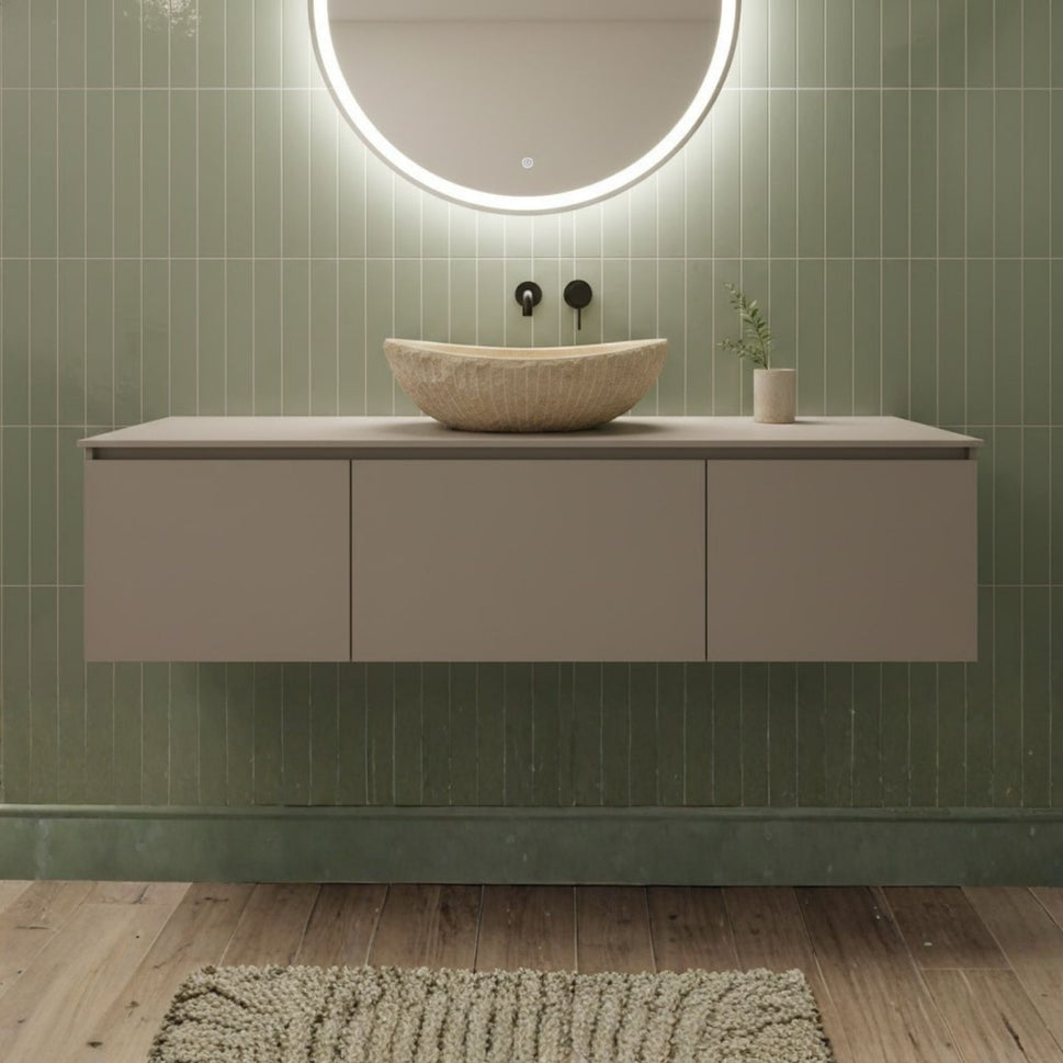 Hand-Carved Raw Chiseled Travertine Vessel Sink – Oval Organic Natural Stone Basin