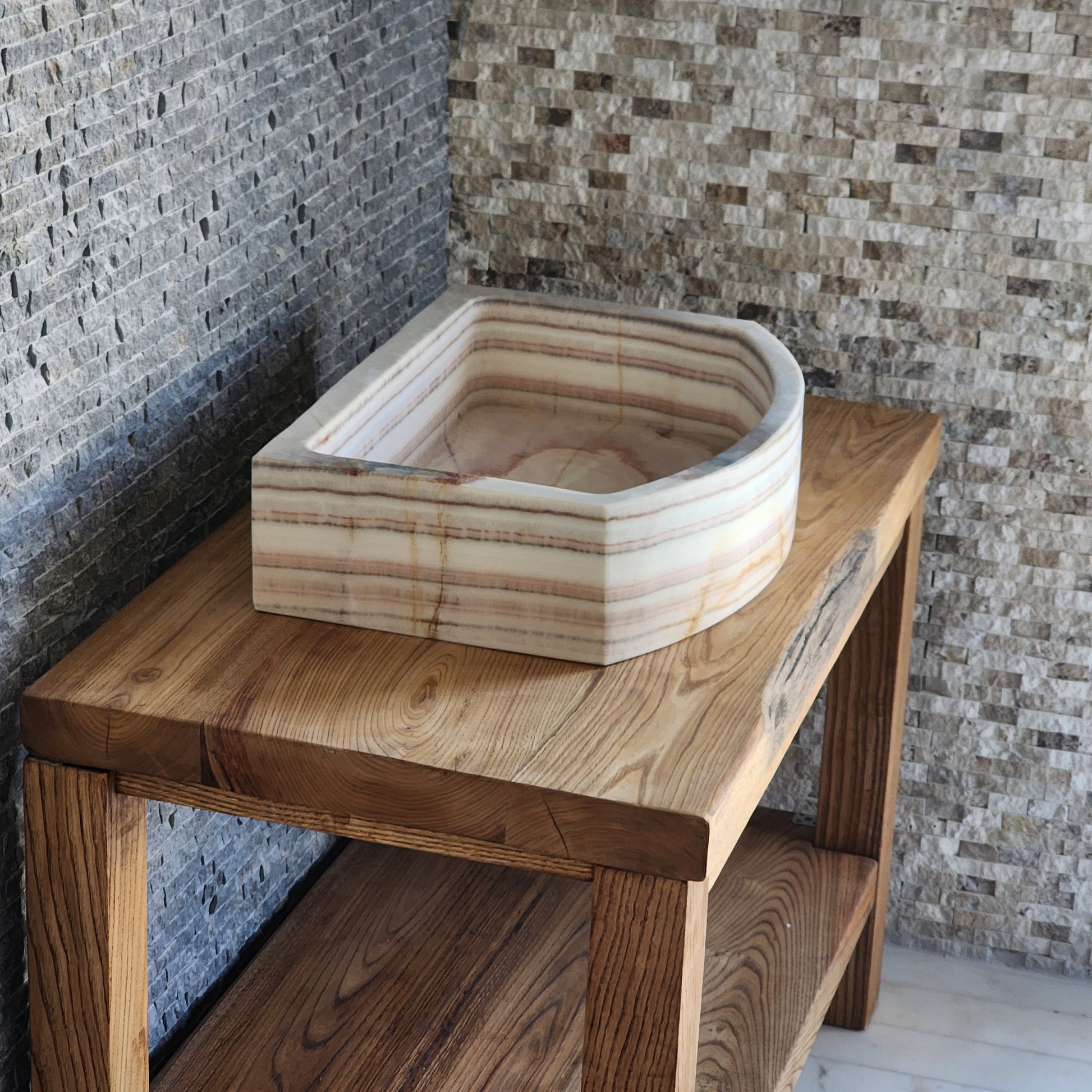 Norhew Rectangular Onyx Vessel Sink