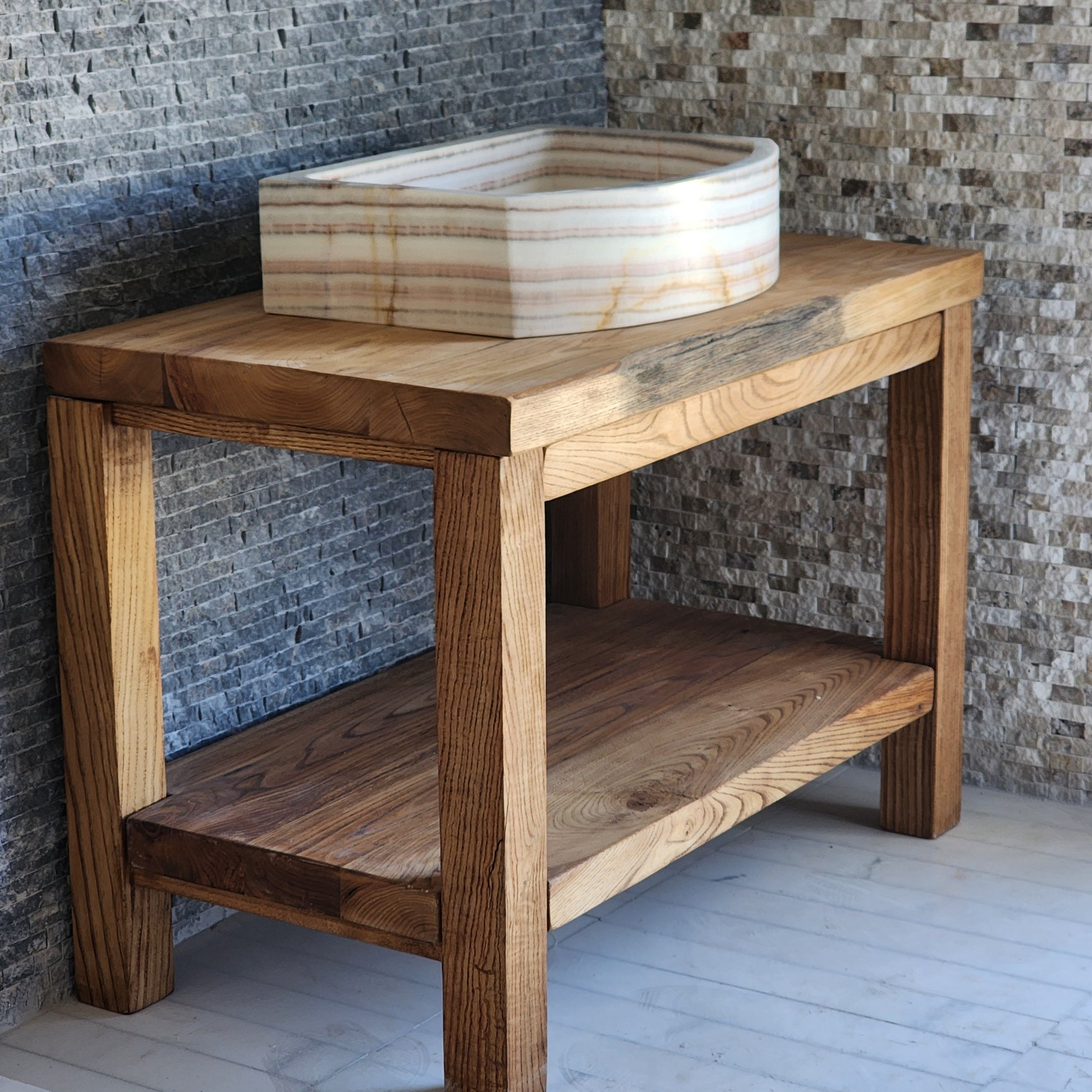 Norhew Rectangular Onyx Vessel Sink