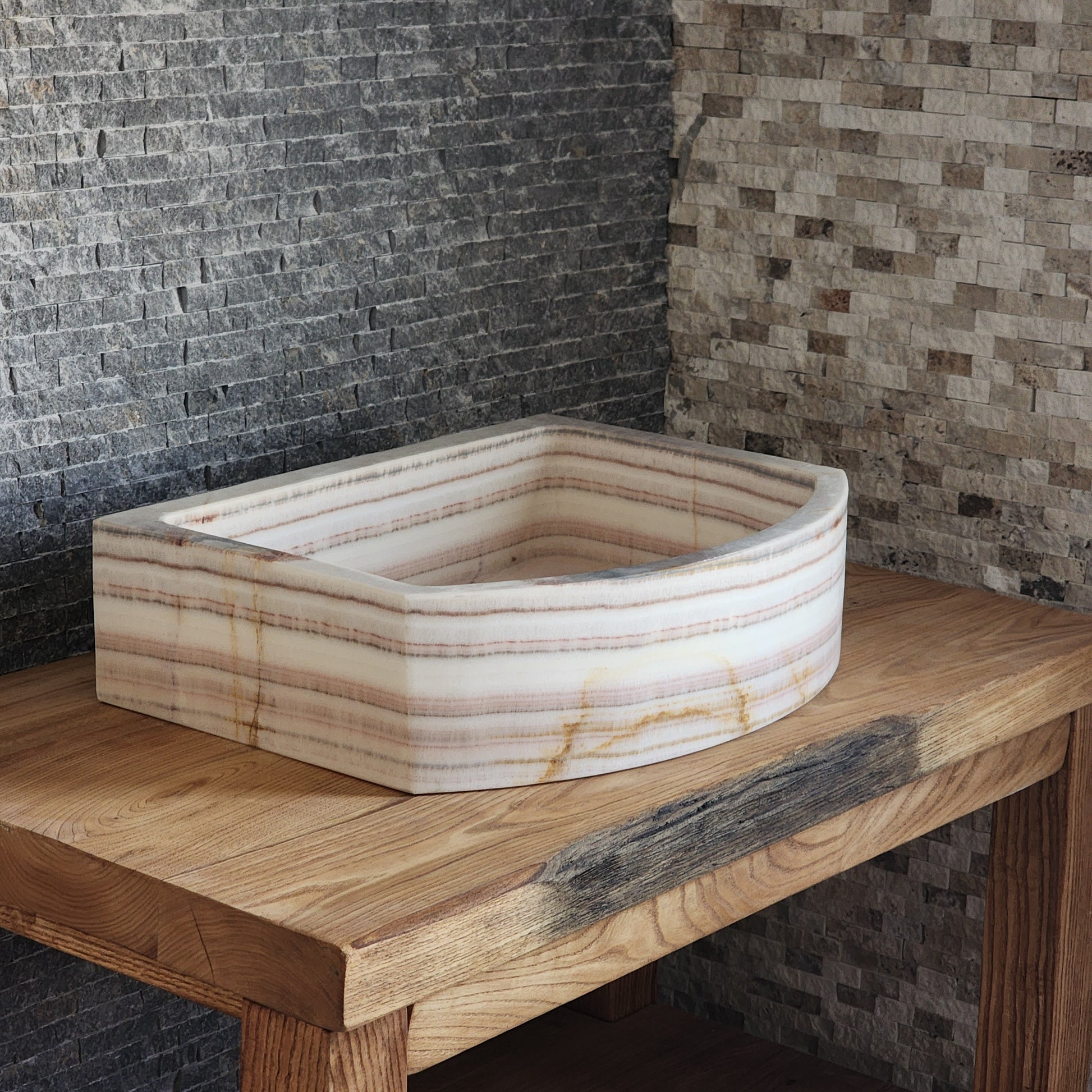 Norhew Rectangular Onyx Vessel Sink