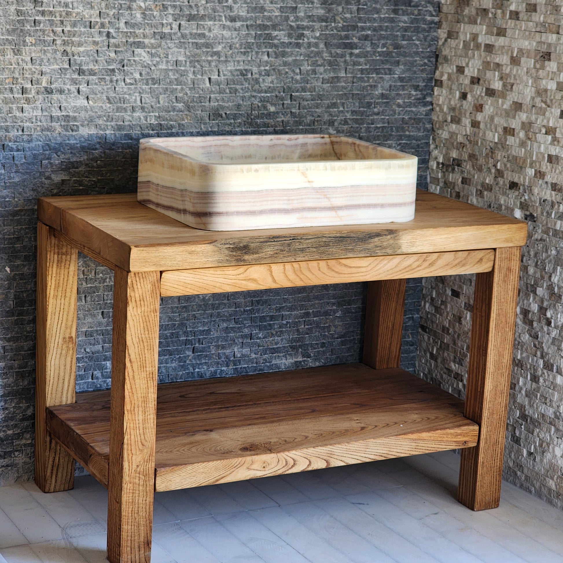 Norhew Rectangular Onyx Vessel Sink - Soft Rounded Corners