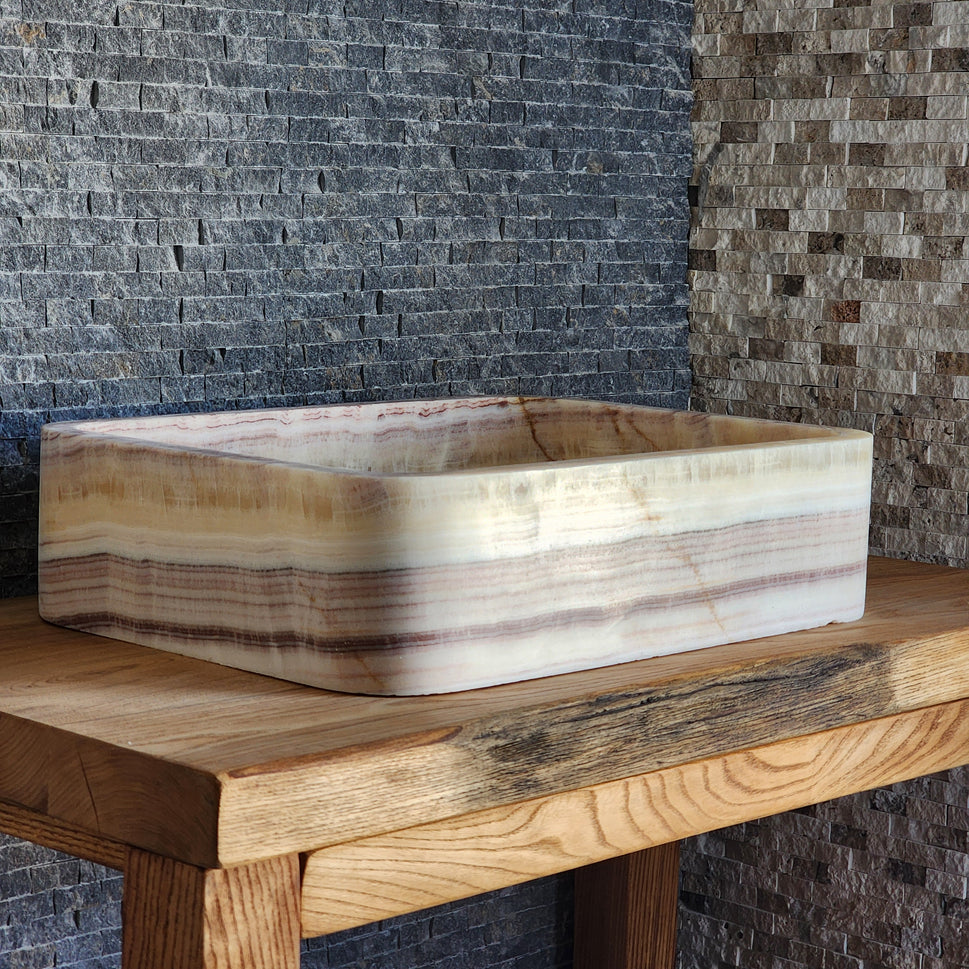 Norhew Rectangular Onyx Vessel Sink - Soft Rounded Corners