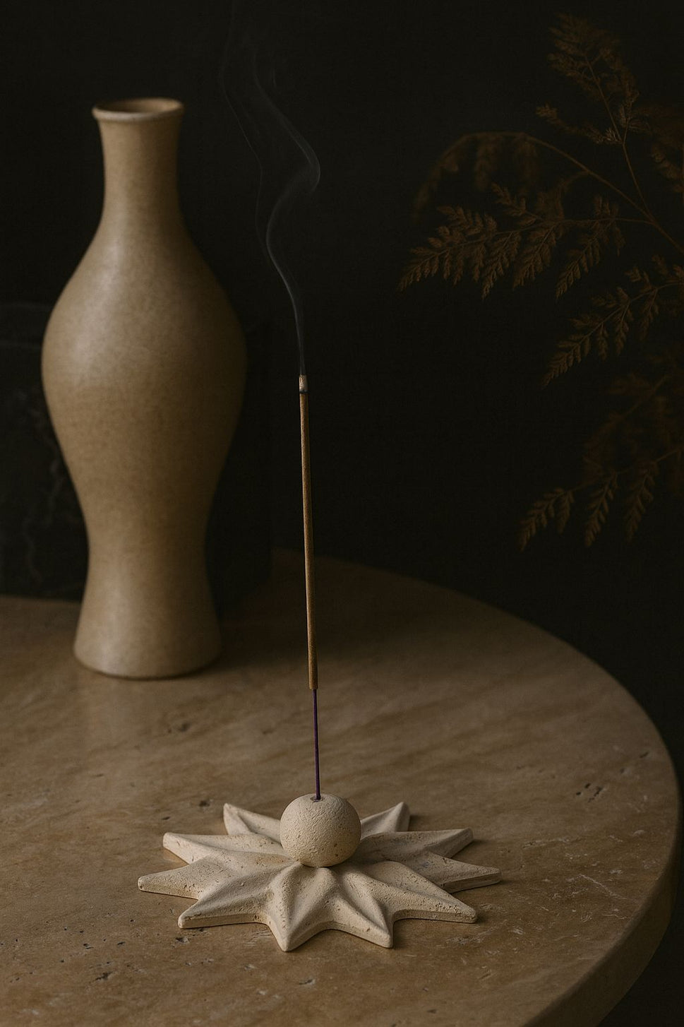 Star Travertine Incense Holder