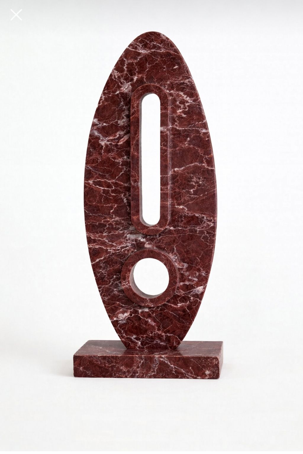 Rosso Levanto Totem Sculpture – handcrafted natural rosso levanto