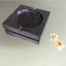 Switch Black Marble Square Ashtray – handcrafted natural black marble, view 2 2 image