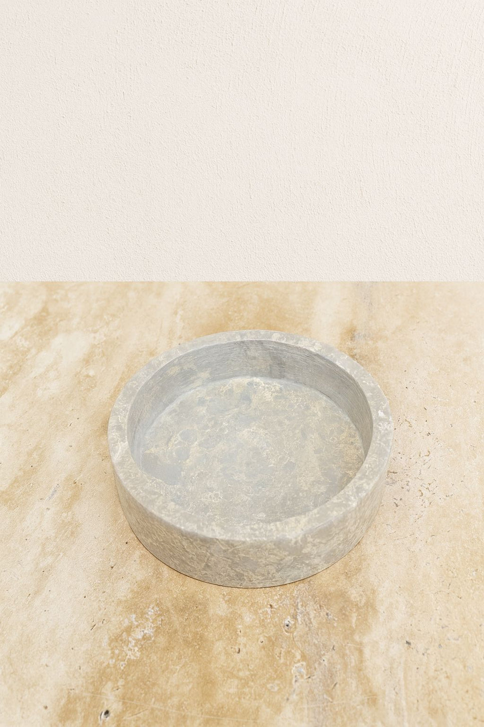 Grey Marble Round Vanity Caddy