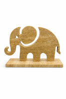 Switch Travertine Elephant Sculpture – handcrafted natural stone, view 2 2 image