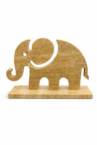 Travertine Elephant Sculpture