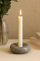 Switch Stone Taper Candle Holder – handcrafted natural grey marble, view 2 2 image