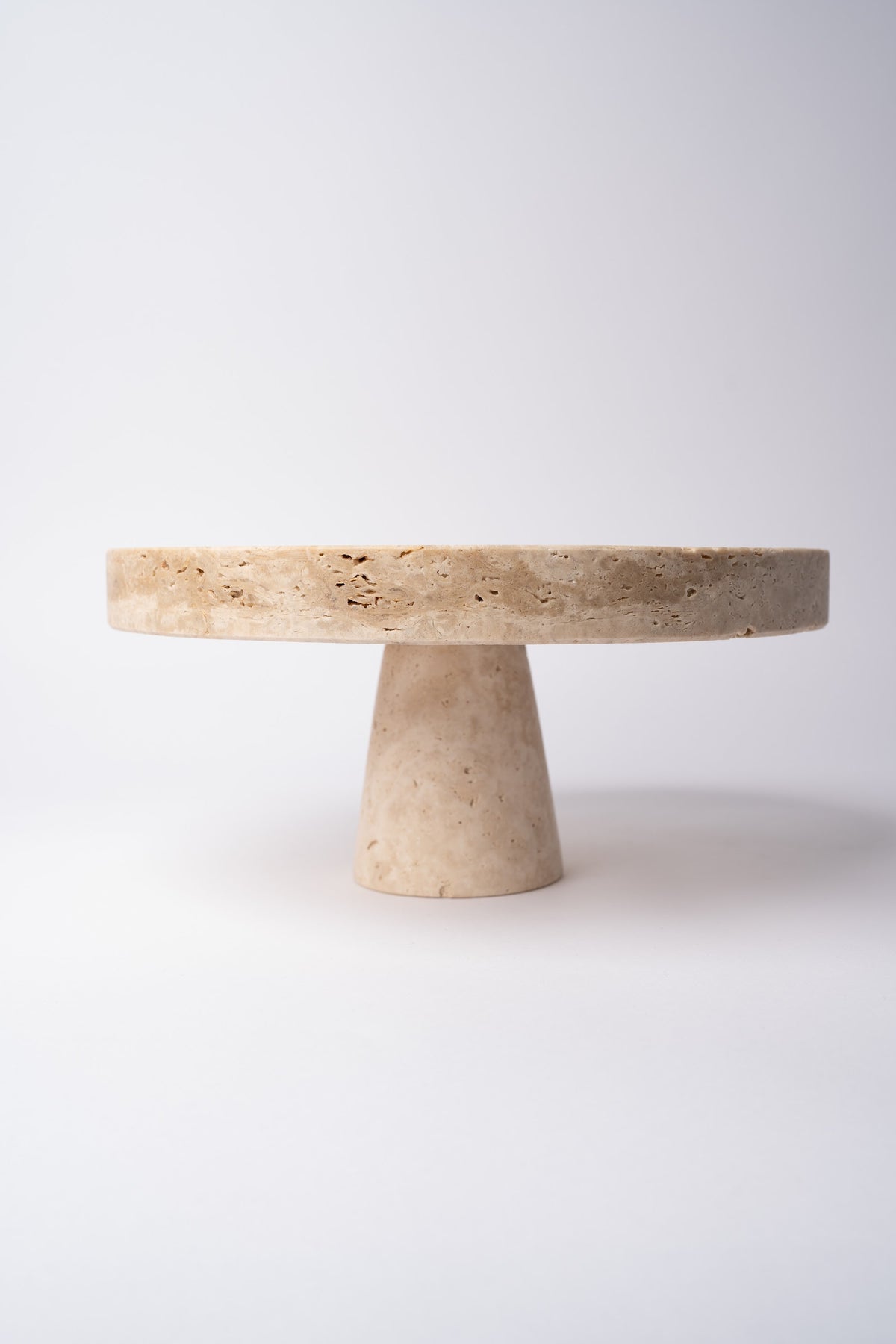 Travertine Pedestal Cake Stand