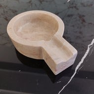 Cream Marble Keyhole Cigar Ashtray