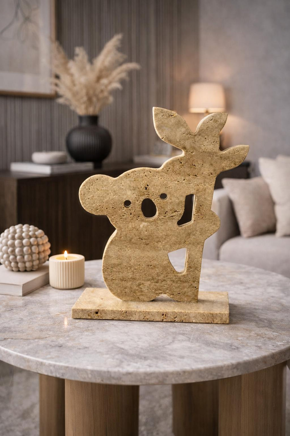 Travertine Koala Sculpture