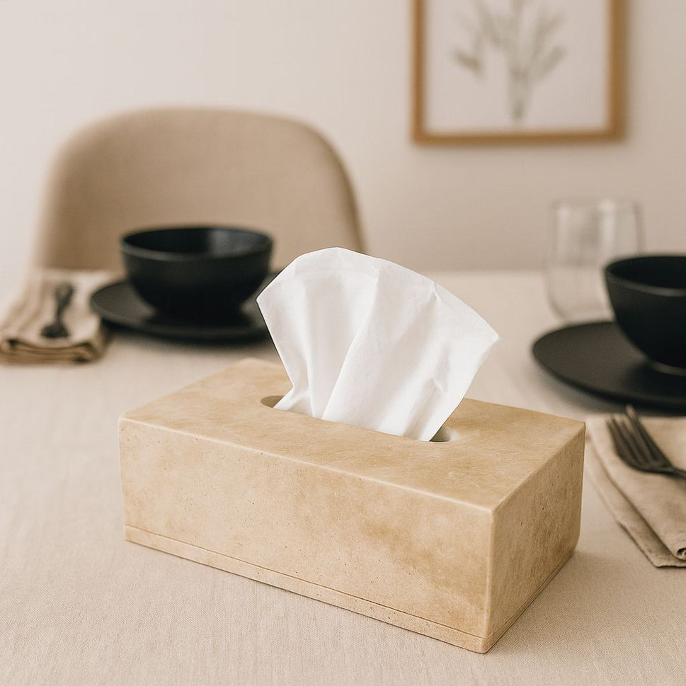 Travertine Tissue Box Cover