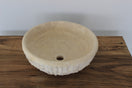 Switch Natural Travertine Round Vessel Sink – handcrafted natural stone, view 3 3 image
