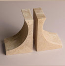 Switch Curved Travertine Bookends – handcrafted natural stone, view 3 3 image