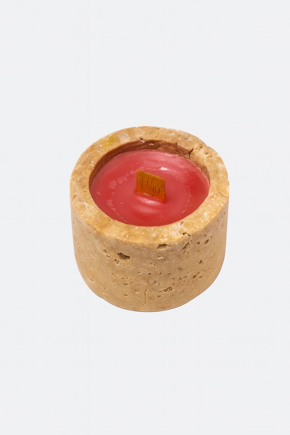 Travertine Candle Vessel
