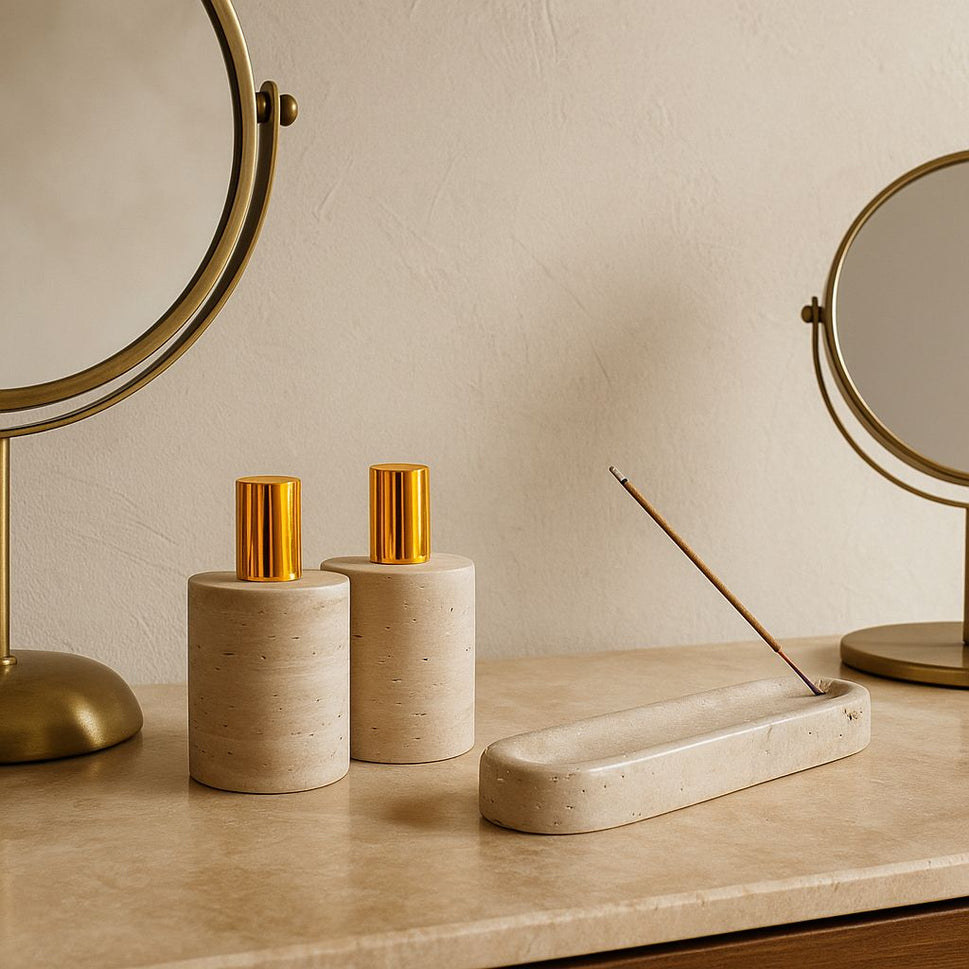 Travertine Refillable Perfume Bottle