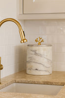 Switch Calacatta Viola Canister with Lid – handcrafted natural stone, view 3 3 image